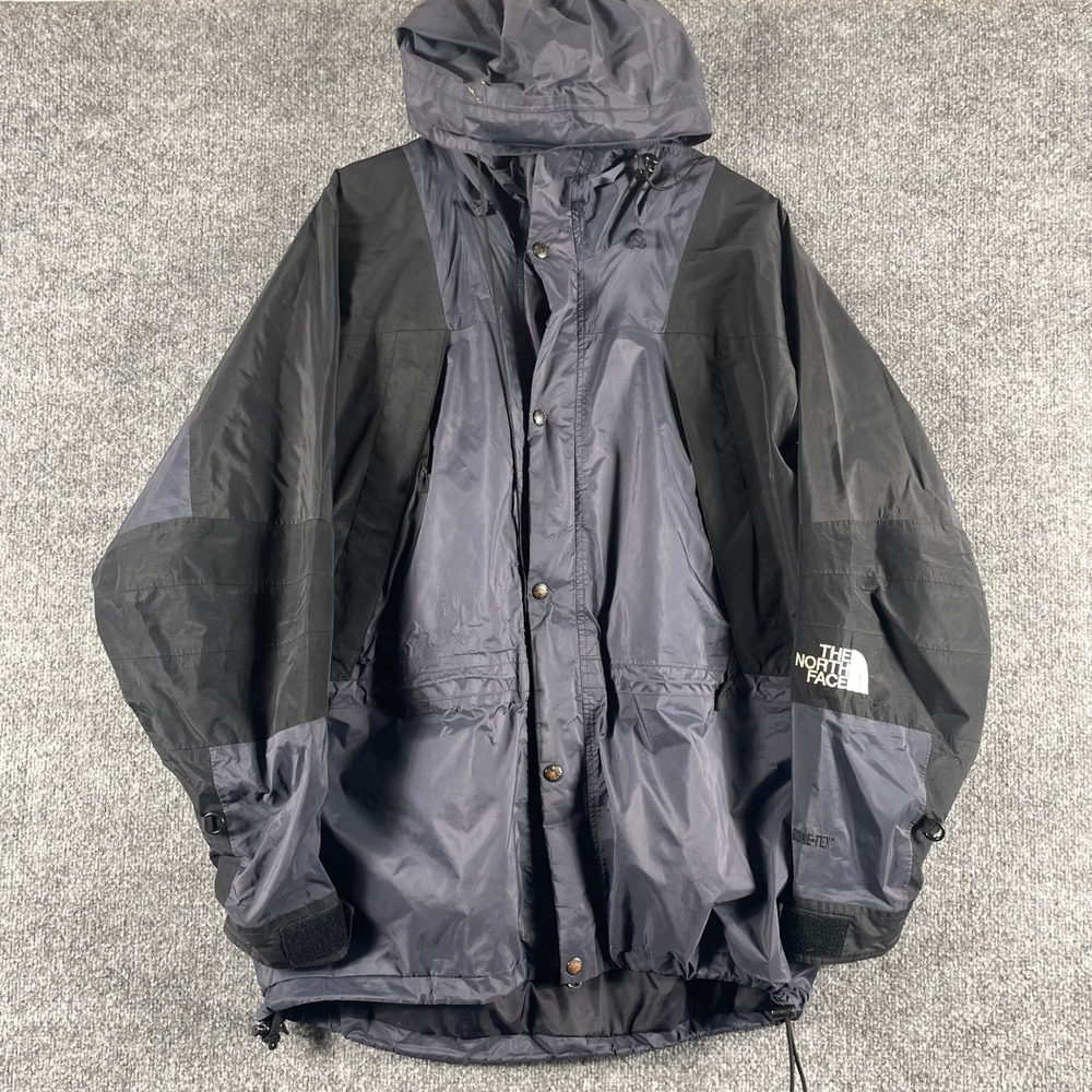 VTG The North Face Jacket Mens Large Black GoreTex Mountain Parka Gorpcore Hood